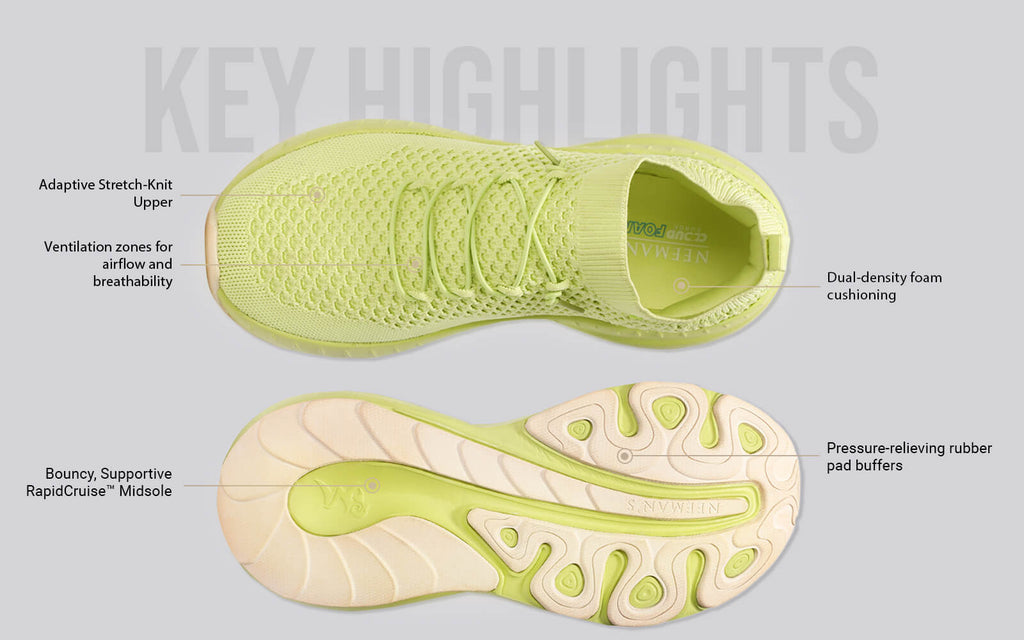 Begin Walk Soothe Lace Ups for Women : Lime