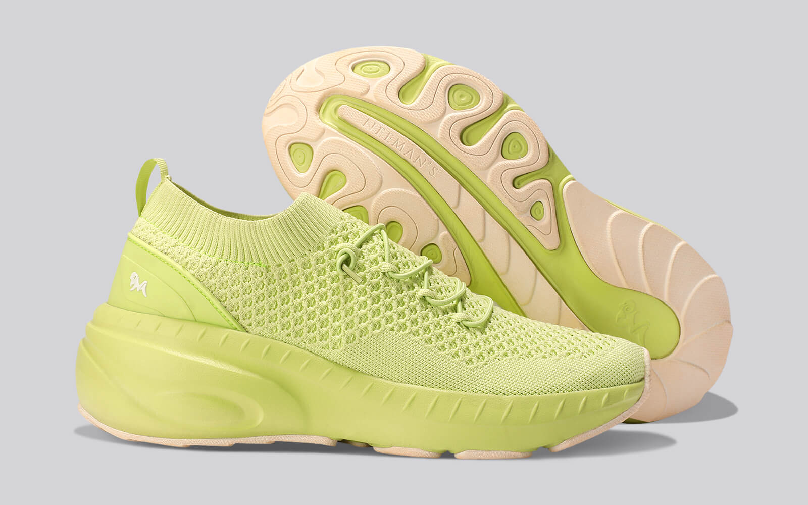 Begin Walk Soothe Lace Ups for Men : Lime