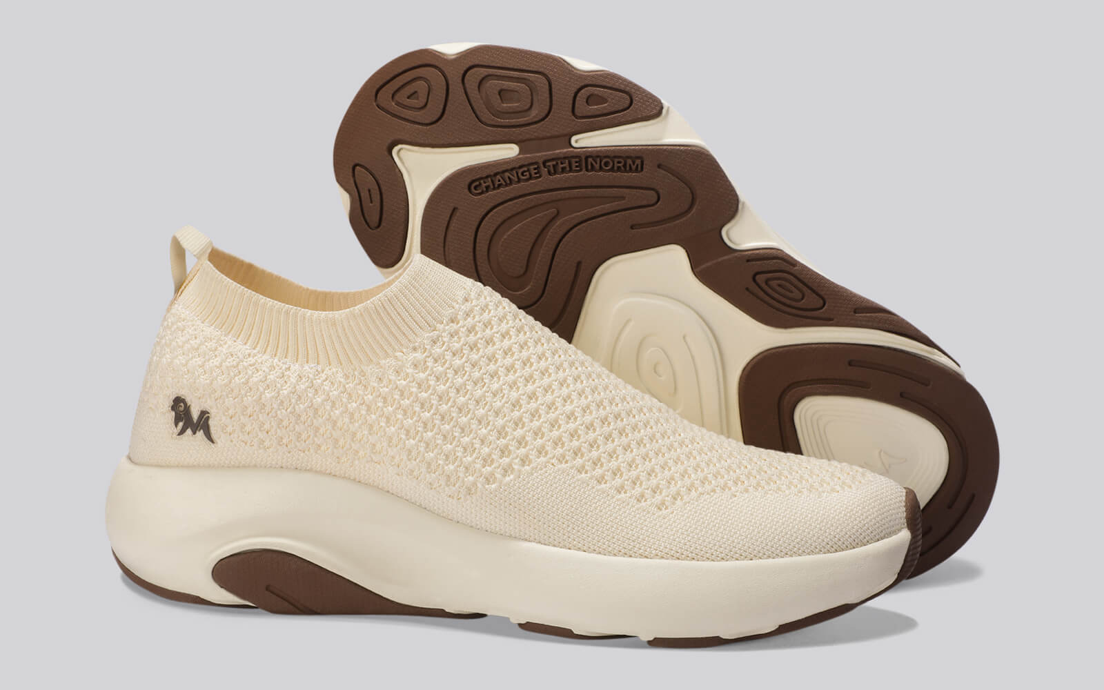 Begin Walk Soothe Slip Ons for Men : Ivory