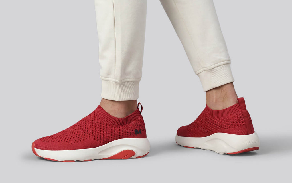 Begin Walk Soothe Slip Ons for Women : Red