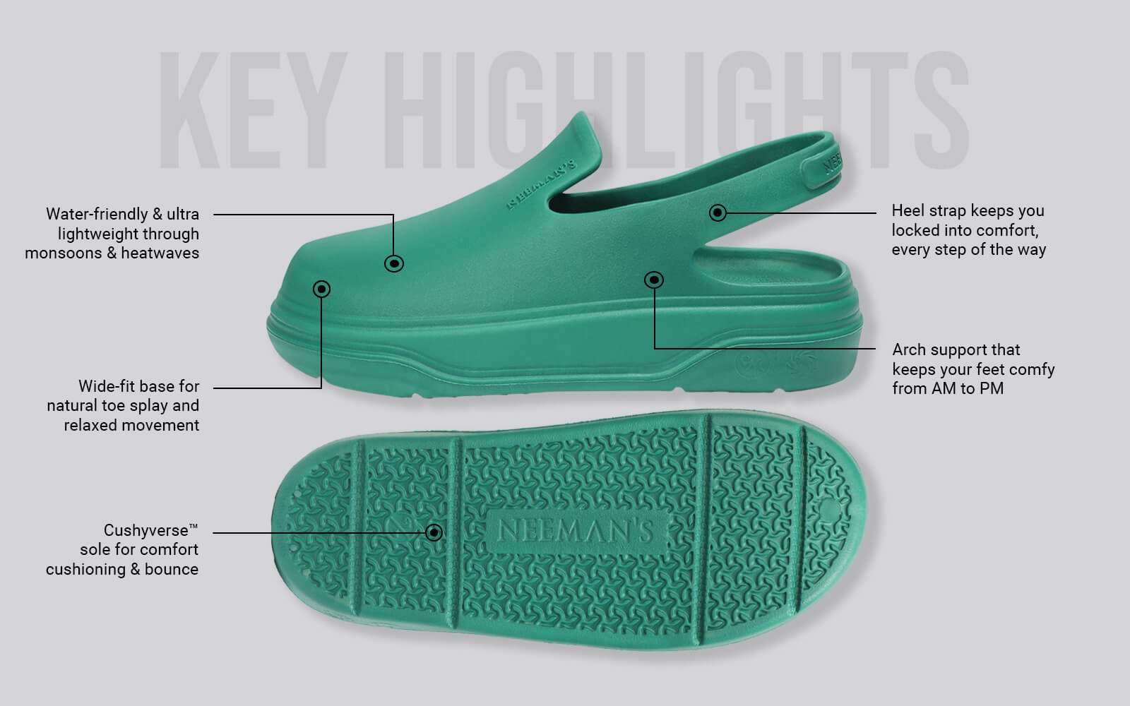 Cushers Clogs For Women : Pepper Green
