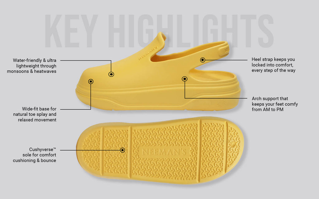Cushers Clogs For Women : Yellow