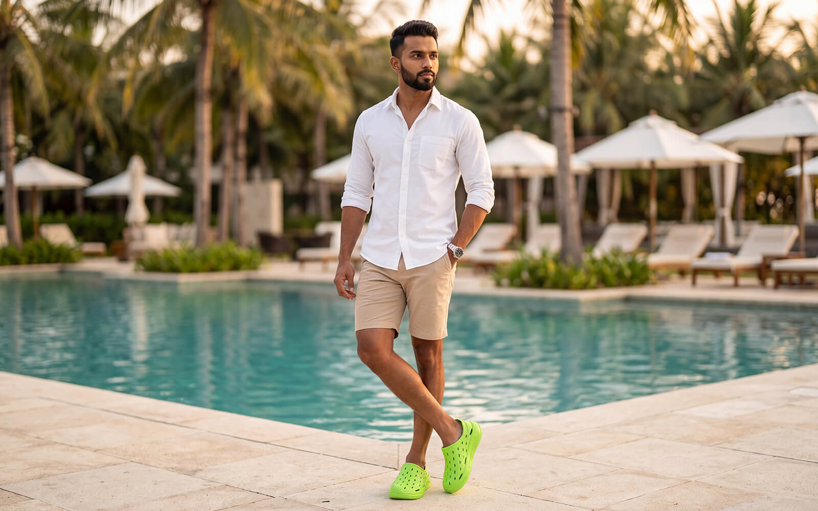 Cushers Rainscape Clogs For Men : Neon