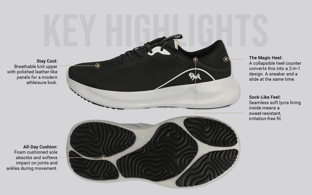 DuoForm Sneakers for Men : Black
