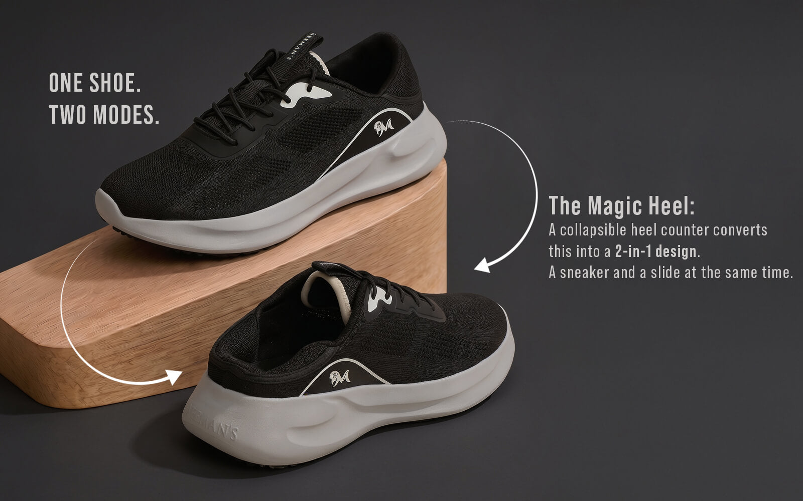 DuoForm Sneakers for Men : Black