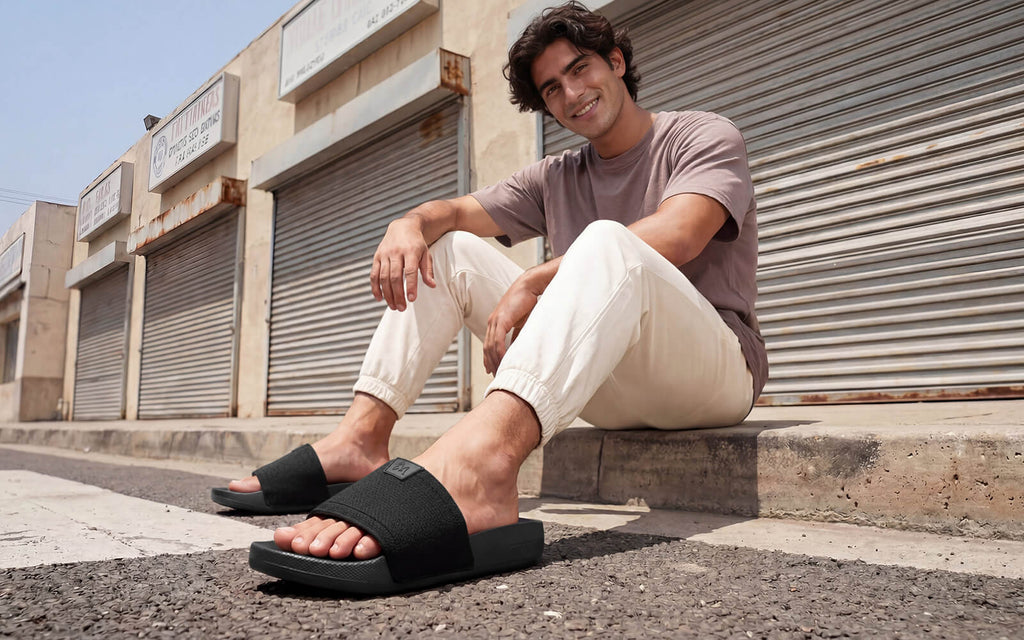 High Sprout Glideway Slides For Men : Black