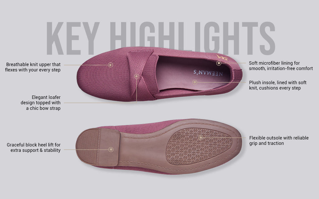 Knit Grace Loafers For Women : Rose