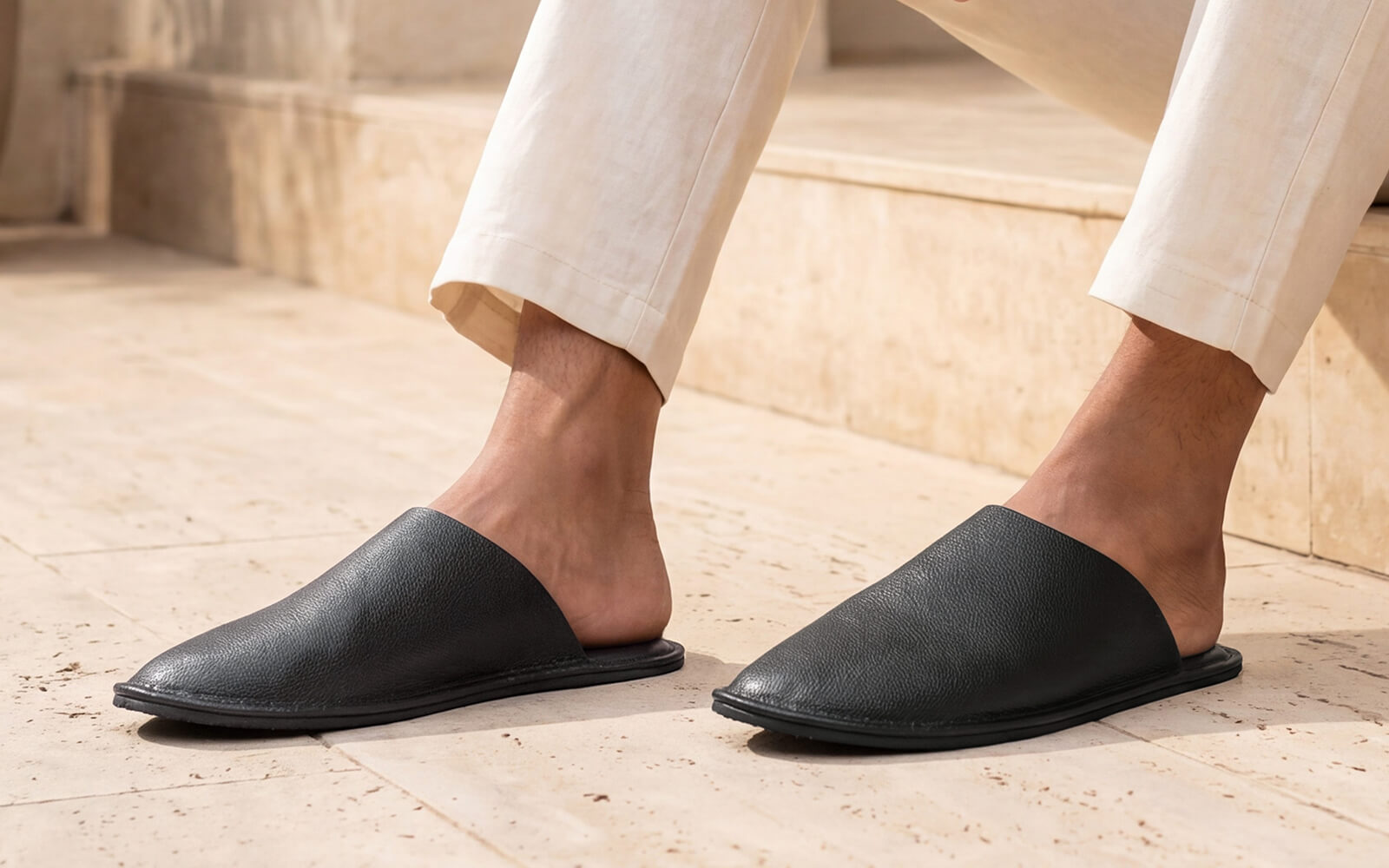 Lounge Mules For Men : Black