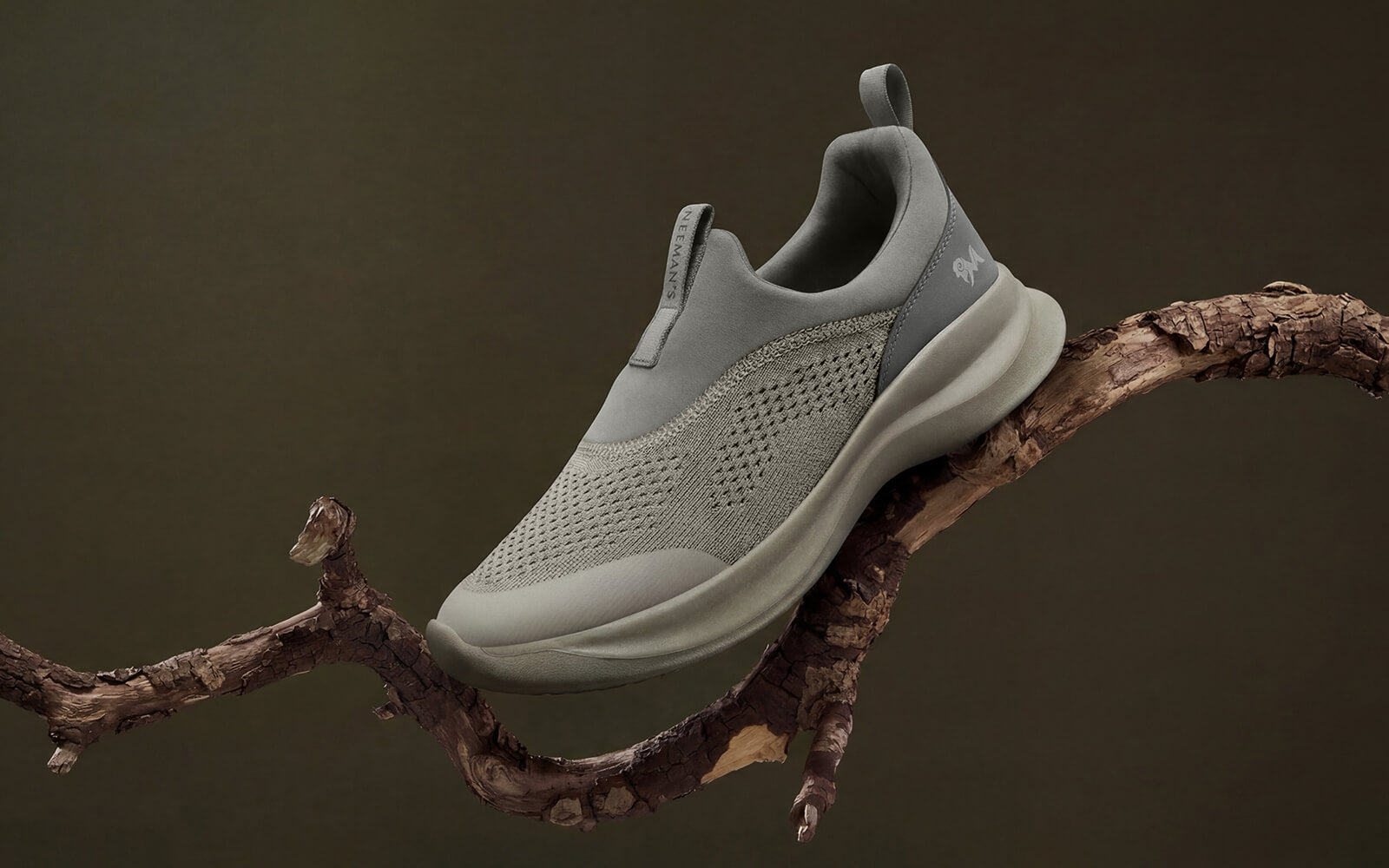 Mono Curve Slip Ons for Men : Grey