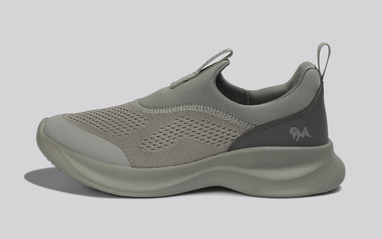 Mono Curve Slip Ons for Men : Grey