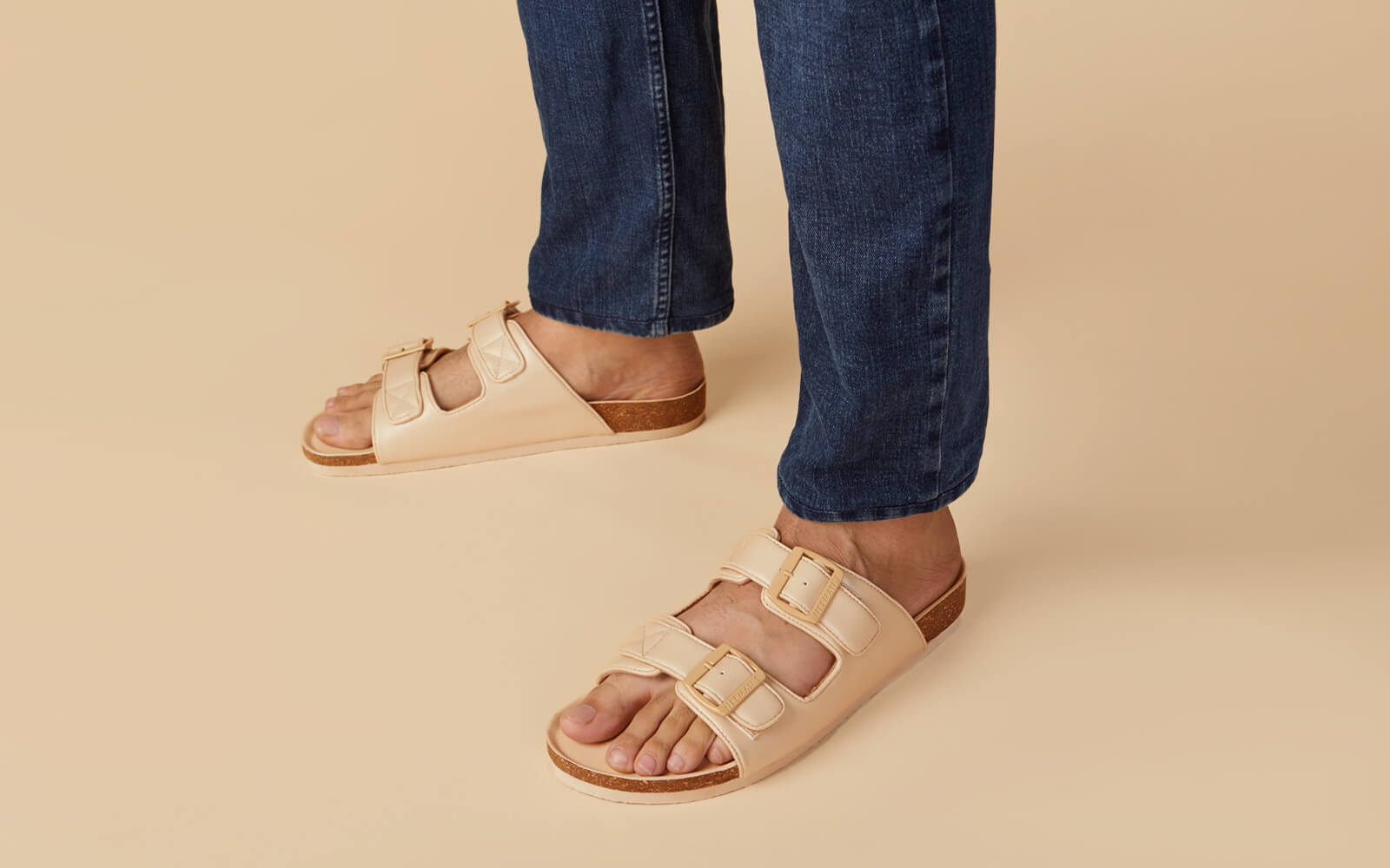 Cork Sandals : Rich Cream