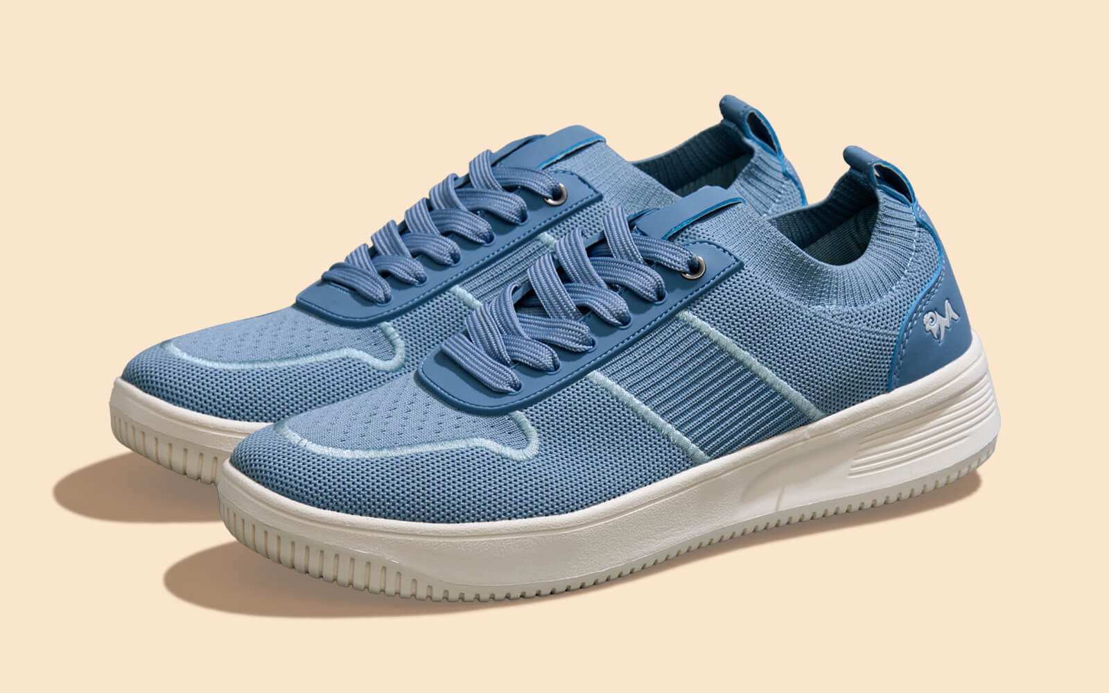 Embroidered Sneakers For Women : Blue