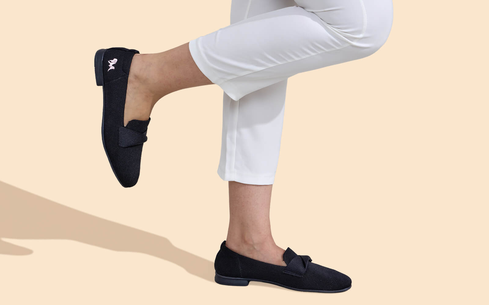 Knit Grace Loafers For Women : Black