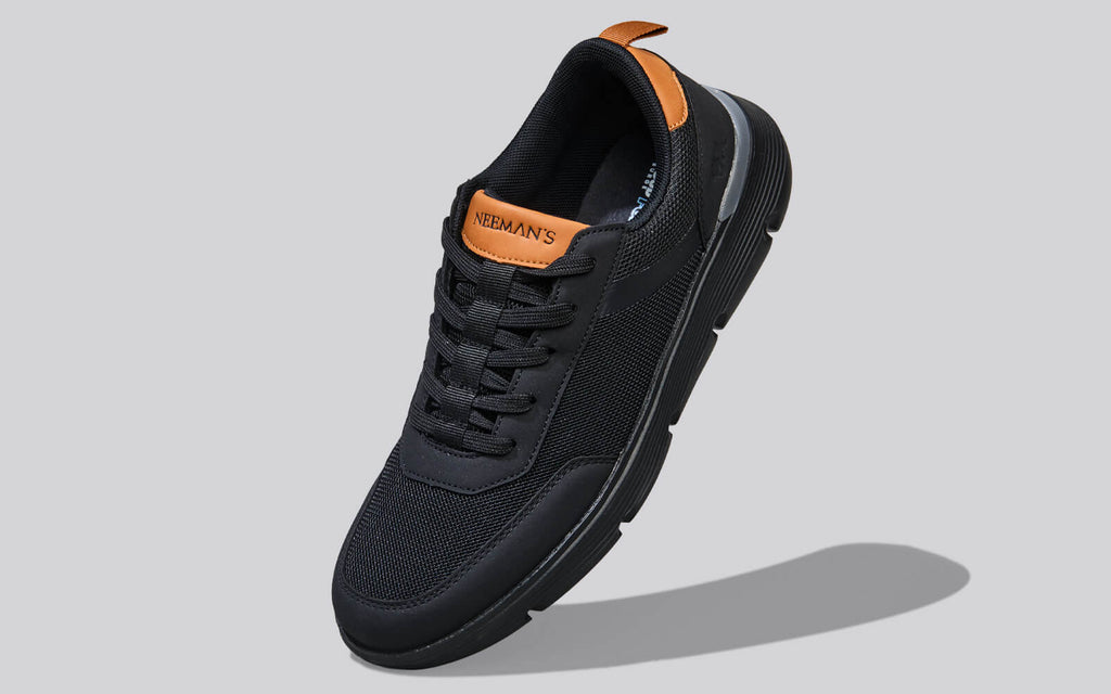 Melange Dress Sneakers : Black