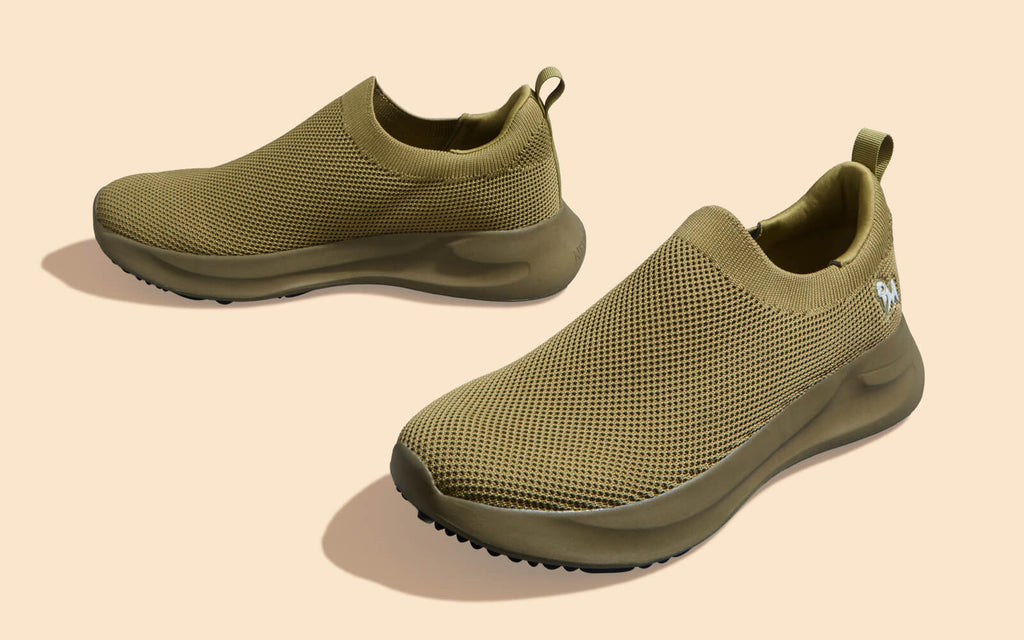 ReLive Knit Slip Ons Renew : Olive