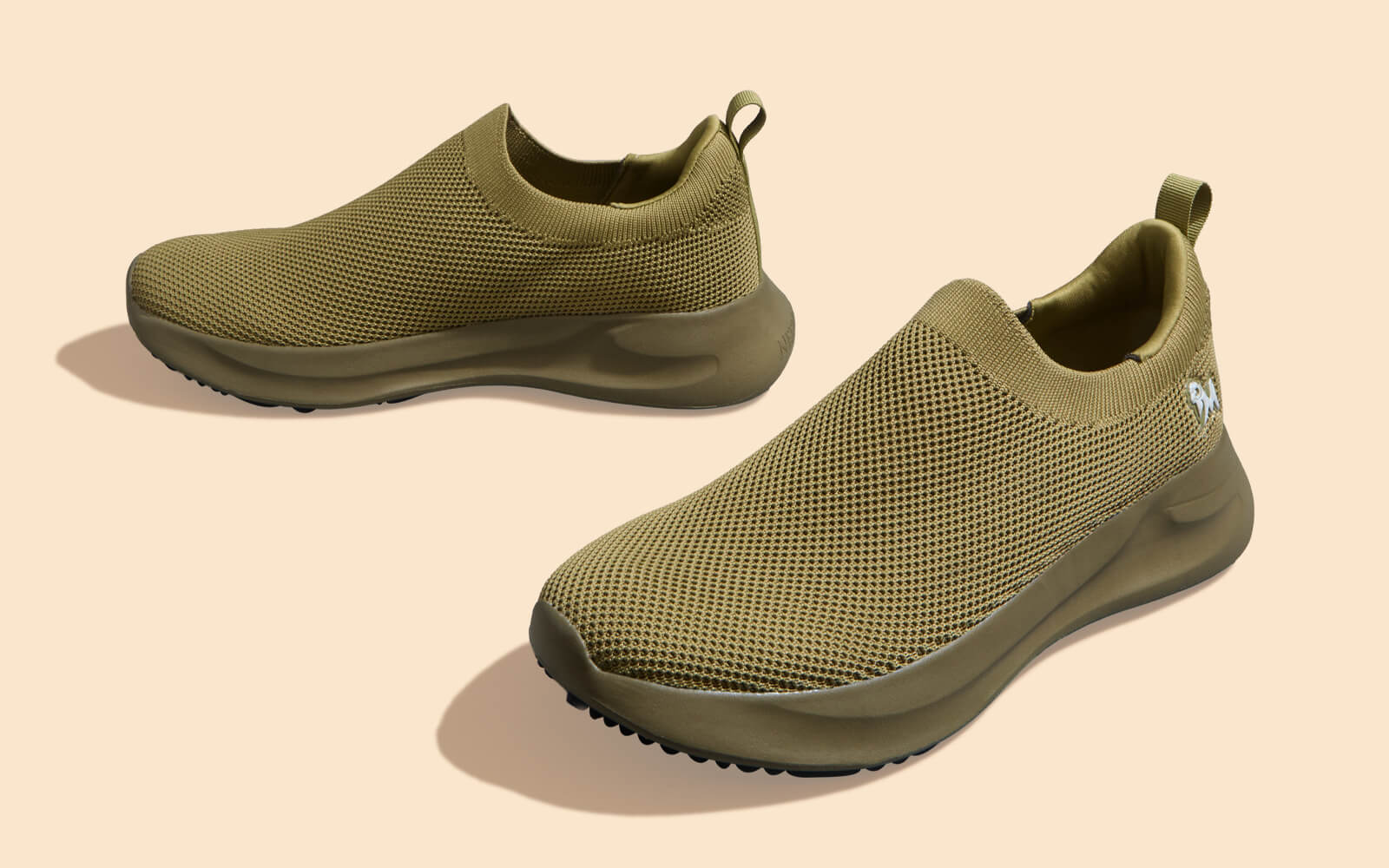 ReLive Knit Slip Ons Renew : Olive