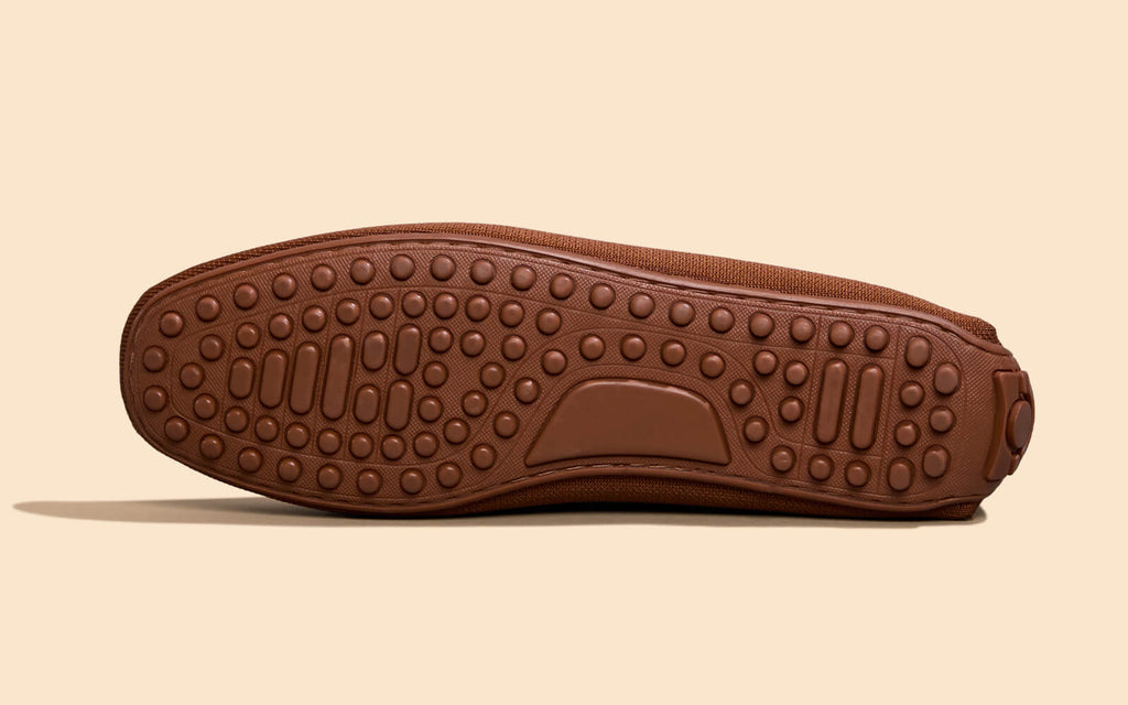 ReLive Knit Color Block Loafers : Beige/Brown