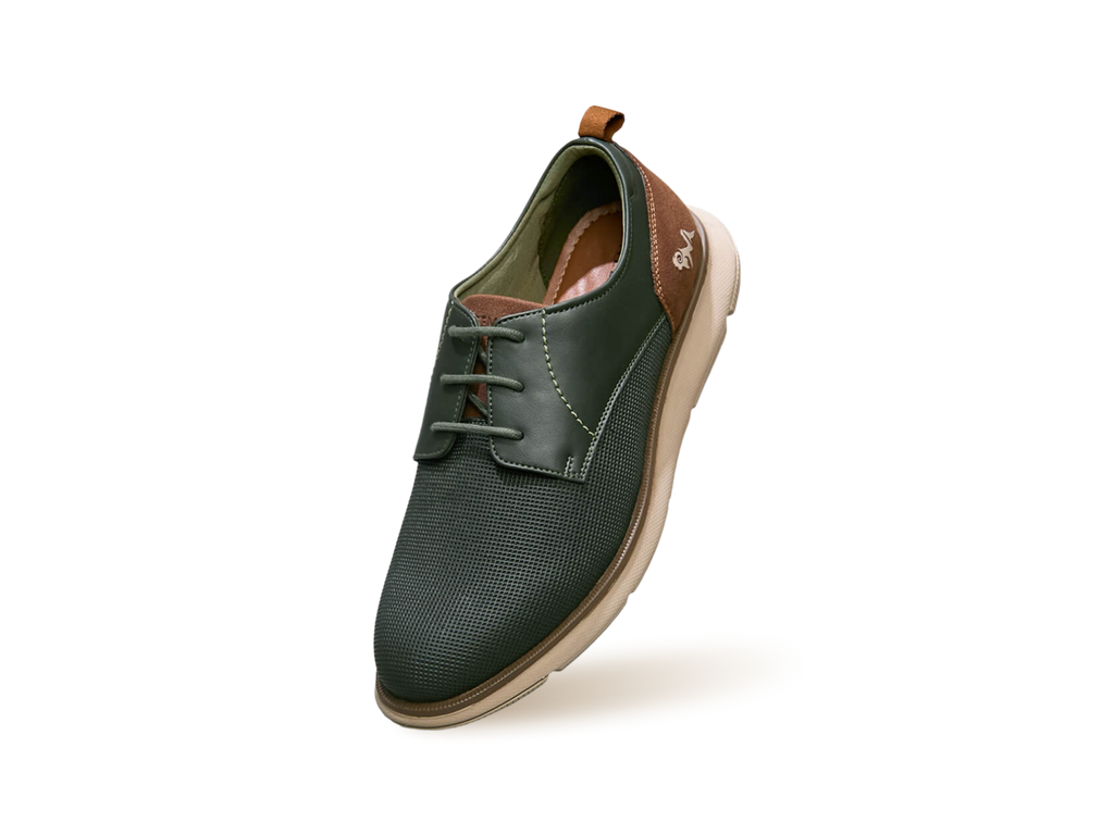 Textured Derby Sneakers : Olive